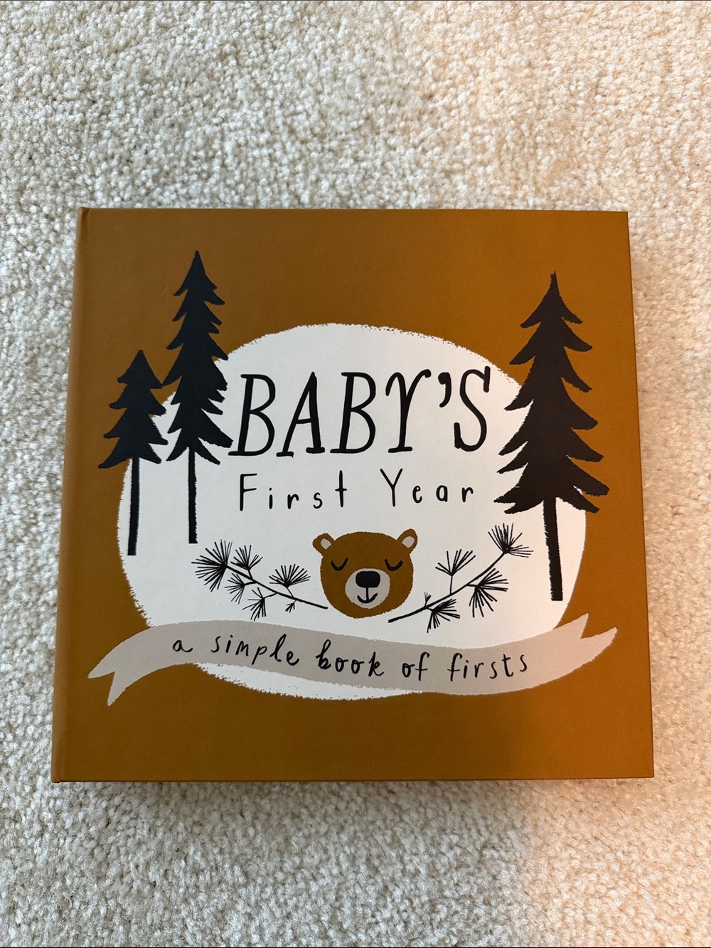 Baby's First Year Memory Book - Brown White Black